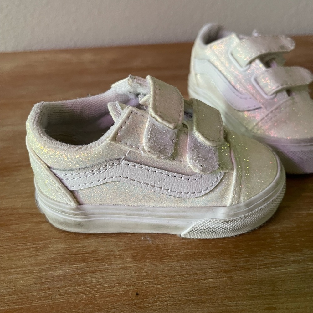 Vans toddler white sparkle